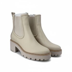 Dolce Vita Cream Lug Sole Chelsea Boots Size 10 Platform Ankle Boot Size 10 NWOB